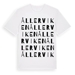 Ållerviken ordlek t-shirt – ekologisk bomull t-shirt från Pinshirt