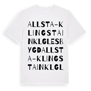 Allsta-Klingsta inkl glesbygd ordlek t-shirt – ekologisk bomull t-shirt från Pinshirt