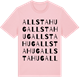 Pink Cotton t-shirt med Allstahug ordlek t-shirt