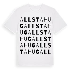 Allstahug ordlek t-shirt – ekologisk bomull t-shirt från Pinshirt