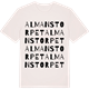 Vintage White t-shirt med Almanstorpet ordlek t-shirt