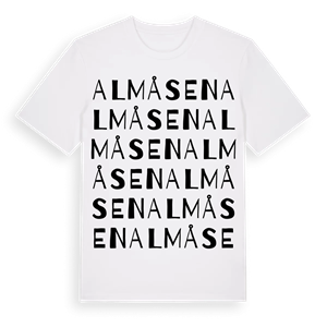 Almåsen ordlek t-shirt – ekologisk bomull t-shirt från Pinshirt