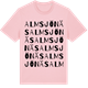 Pink Cotton t-shirt med Almsjönäs ordlek t-shirt