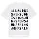 White t-shirt med Almsjönäs ordlek t-shirt