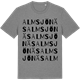 Mid Heather Gray t-shirt med Almsjönäs ordlek t-shirt