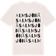 Vintage White t-shirt med Almsjönäs ordlek t-shirt