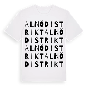 Alnö distrikt ordlek t-shirt – ekologisk bomull t-shirt från Pinshirt