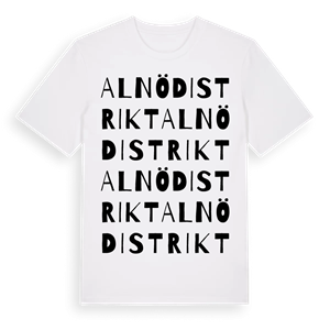 Alnö distrikt ordlek t-shirt – ekologisk bomull t-shirt från Pinshirt