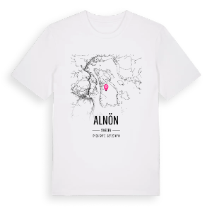 Alnön karta t-shirt – ekologisk bomull t-shirt från Pinshirt