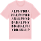 Pink Cotton t-shirt med Alphyddan ordlek t-shirt