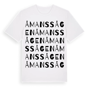 Åmanssågen ordlek t-shirt – ekologisk bomull t-shirt från Pinshirt