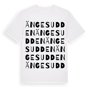 Ängesudden ordlek t-shirt – ekologisk bomull t-shirt från Pinshirt