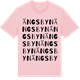 Pink Cotton t-shirt med Ängsbyn ordlek t-shirt