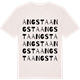 Vintage White t-shirt med Angsta ordlek t-shirt