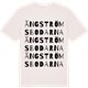 Vintage White t-shirt med Ängströmsbodarna ordlek t-shirt