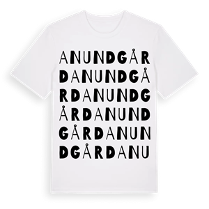 Anundgård ordlek t-shirt – ekologisk bomull t-shirt från Pinshirt