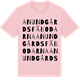 Pink Cotton t-shirt med Anundgårdsfäbodarna ordlek t-shirt