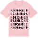 Pink Cotton t-shirt med Anundsböle ordlek t-shirt