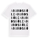 White t-shirt med Anundsböle ordlek t-shirt