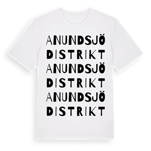 Anundsjö distrikt ordlek t-shirt – ekologisk bomull t-shirt från Pinshirt