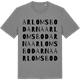 Mid Heather Gray t-shirt med Arlomsbodarna ordlek t-shirt