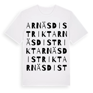 Arnäs distrikt ordlek t-shirt – ekologisk bomull t-shirt från Pinshirt