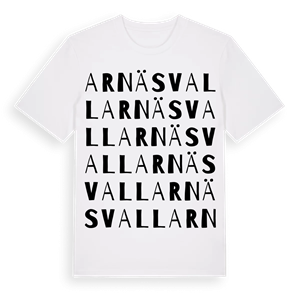 Arnäsvall ordlek t-shirt – ekologisk bomull t-shirt från Pinshirt