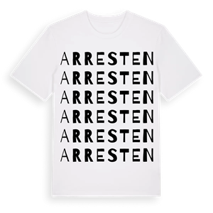 Arresten ordlek t-shirt – ekologisk bomull t-shirt från Pinshirt
