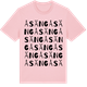 Pink Cotton t-shirt med Åsäng ordlek t-shirt