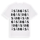 White t-shirt med Åsäng ordlek t-shirt