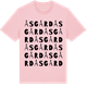 Pink Cotton t-shirt med Åsgård ordlek t-shirt