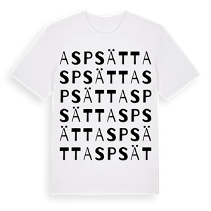 Aspsätt ordlek t-shirt – ekologisk bomull t-shirt från Pinshirt