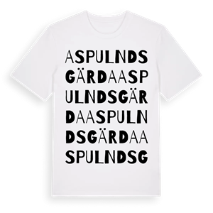 Aspulnds gärda ordlek t-shirt – ekologisk bomull t-shirt från Pinshirt