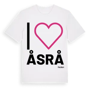 Jag älskar Åsrå t-shirt stort tryck – ekologisk bomull t-shirt från Pinshirt