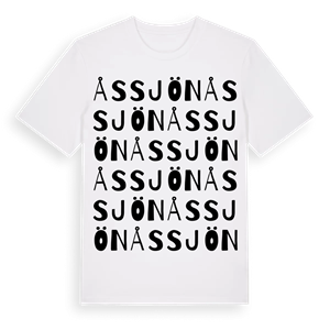 Åssjön ordlek t-shirt – ekologisk bomull t-shirt från Pinshirt