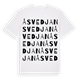 White t-shirt med Åsvedjan ordlek t-shirt
