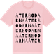Pink Cotton t-shirt med Återbodarna ordlek t-shirt