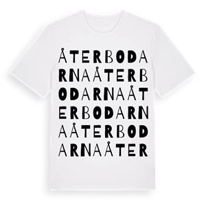 Återbodarna ordlek t-shirt – ekologisk bomull t-shirt från Pinshirt