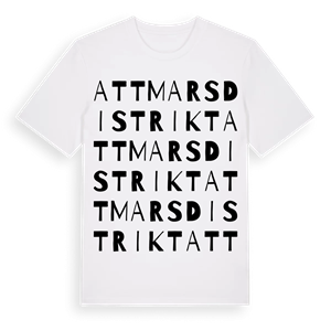 Attmars distrikt ordlek t-shirt – ekologisk bomull t-shirt från Pinshirt