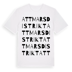 Attmars distrikt ordlek t-shirt – ekologisk bomull t-shirt från Pinshirt