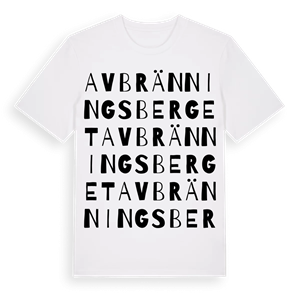 Avbränningsberget ordlek t-shirt – ekologisk bomull t-shirt från Pinshirt