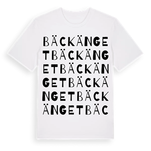 Bäckänget ordlek t-shirt – ekologisk bomull t-shirt från Pinshirt