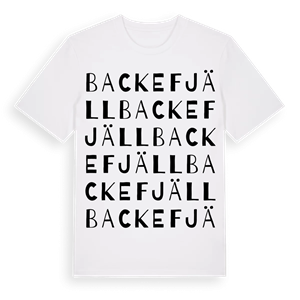 Backefjäll ordlek t-shirt – ekologisk bomull t-shirt från Pinshirt