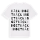 White t-shirt med Bäckinget ordlek t-shirt
