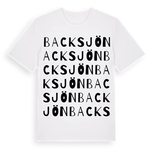 Backsjön ordlek t-shirt – ekologisk bomull t-shirt från Pinshirt
