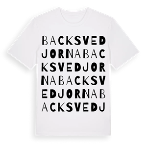 Backsvedjorna ordlek t-shirt – ekologisk bomull t-shirt från Pinshirt