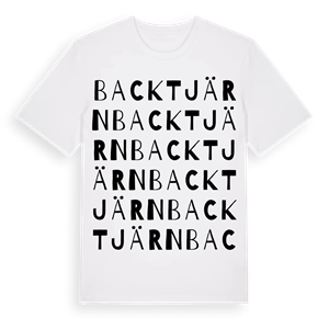 Backtjärn ordlek t-shirt – ekologisk bomull t-shirt från Pinshirt