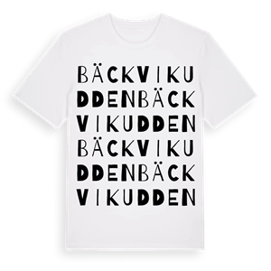 Bäckvikudden ordlek t-shirt – ekologisk bomull t-shirt från Pinshirt