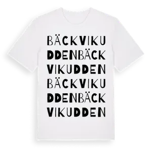 Bäckvikudden ordlek t-shirt – ekologisk bomull t-shirt från Pinshirt