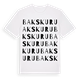 White t-shirt med Bakskuru ordlek t-shirt